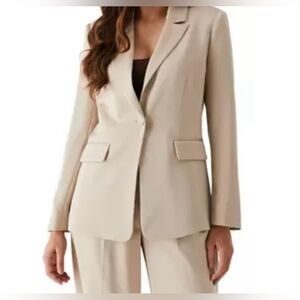 TOMMY HILFIGER Nude single button blazer jacket